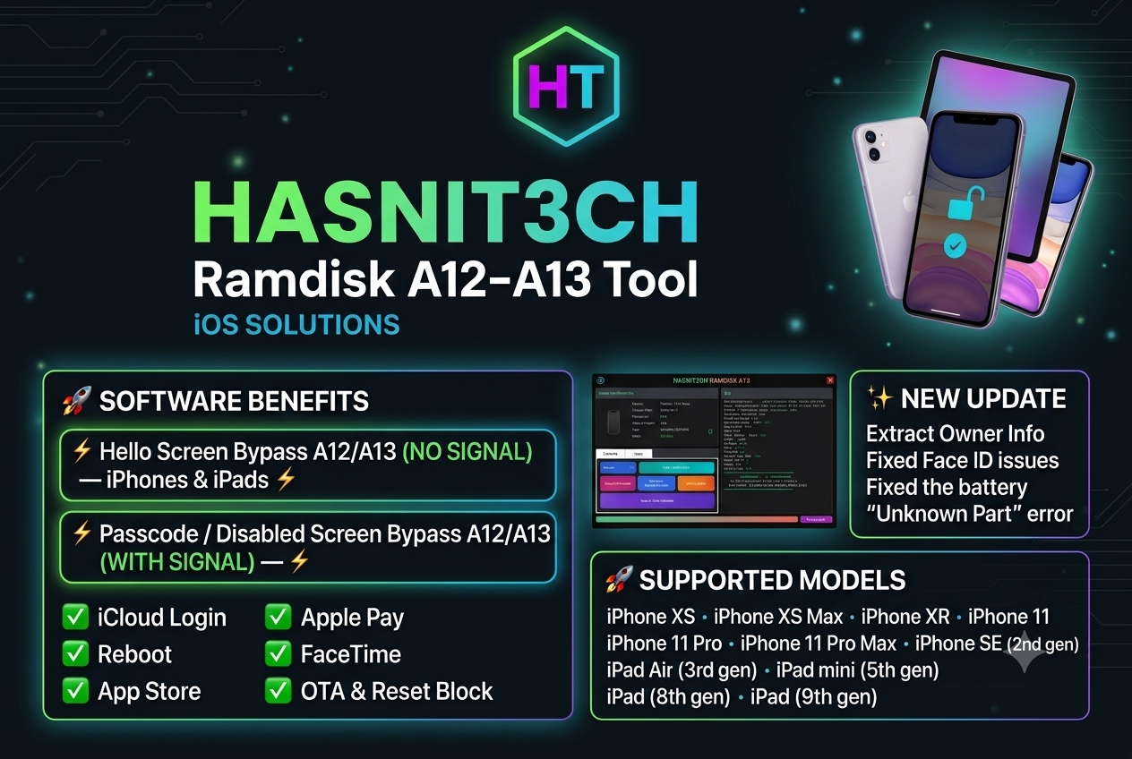 HASNIT3CH RAMDISK A12-A13 ( Auto Api )